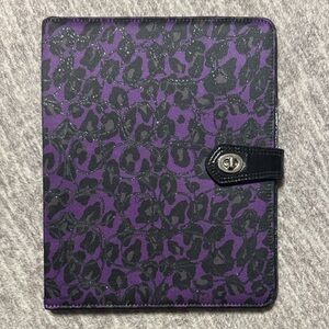 Coach Purple Black Leopard IPad Case Cover 8x10